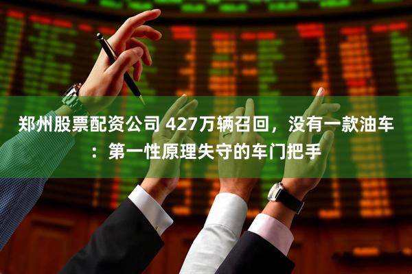 郑州股票配资公司 427万辆召回，没有一款油车：第一性原理失守的车门把手